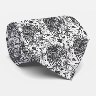 Gravata Abstrato Negrito Kandinsky Neck Tie - Flair Artíve