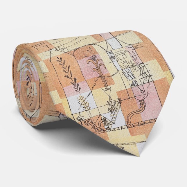 Gravata Abstrato Pastel – Expressão Suave (Rolled)