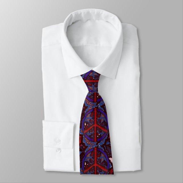 Gravata Abstrato Peace Tie (Amarrado)