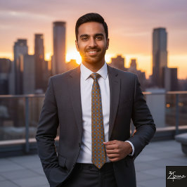 Gravata Abstrato pharaonic art Neck