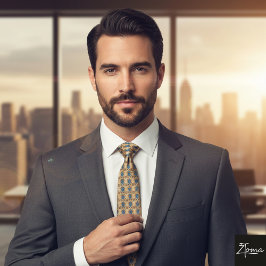 Gravata Abstrato pharaonic art Neck