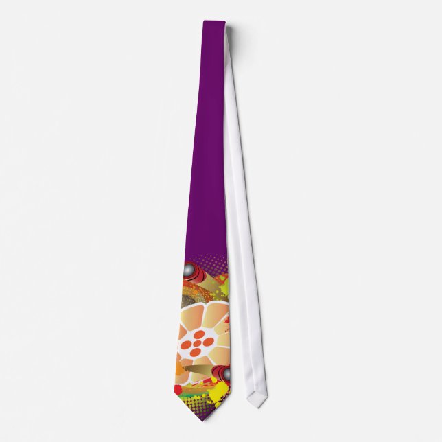 Gravata Abstrato Steelpan com pansticks e barra de tintas (Frente)