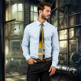 Gravata Abstrato Techno Fractal Metálico