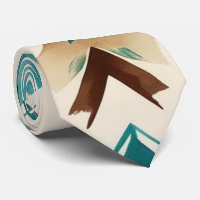 Gravata Abstrato Tribal Men's Neck Tie (Rolled)