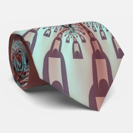 Gravata Abstrato Vivid Fantasy Fractal Art Brown Blue
