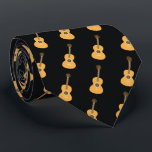 Gravata Acoustic Guitar Pattern Brown Musical Instrument<br><div class="desc">Celebrate a love for music with this elegant repeating acoustic guitar pattern on a black background. The design showcases detailed honey-brown instruments in a minimalist layout, offering a sophisticated look for any music lover. Whether you are a professional guitarist, a student, or a dedicated fan of folk and country music,...</div>