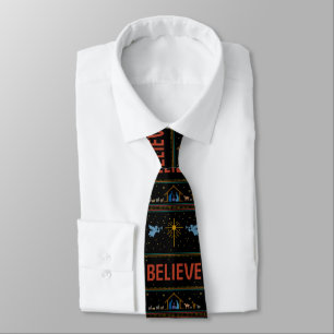 Gravata ACREDITE o cristão religioso da camisola feia do