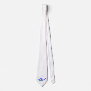 Gravata Acredite Peixe- Azul