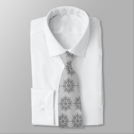 Gravata Ad Man Snowflake Foulard Steel Cinza de dois lados