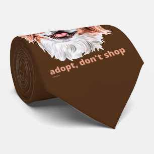 Gravata ADOPT, NÃO COMPRE (japonês espanhol) cachorro bo