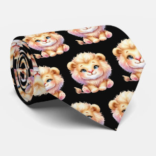 Gravata Adorável Leão Kawaii Fofa