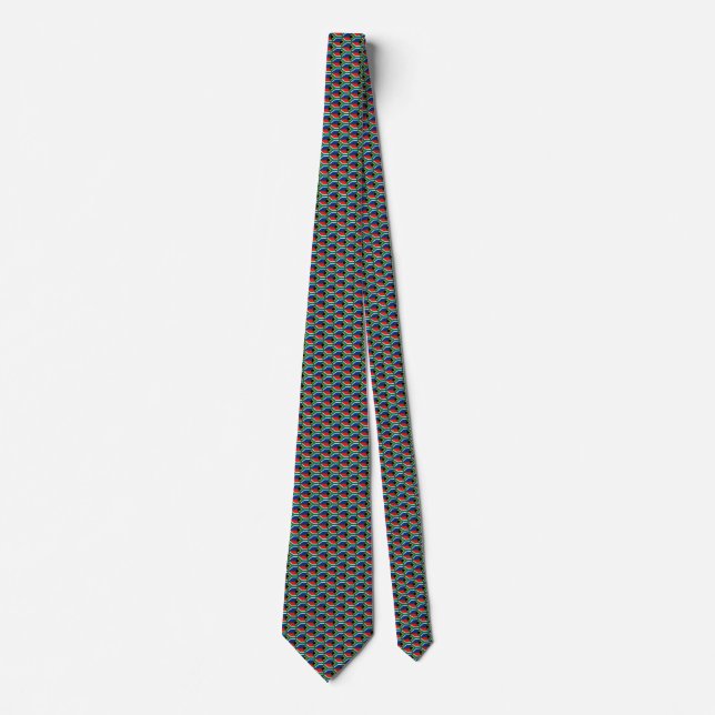 Gravata África do Sul Flag Honeycomb Tie (Frente)