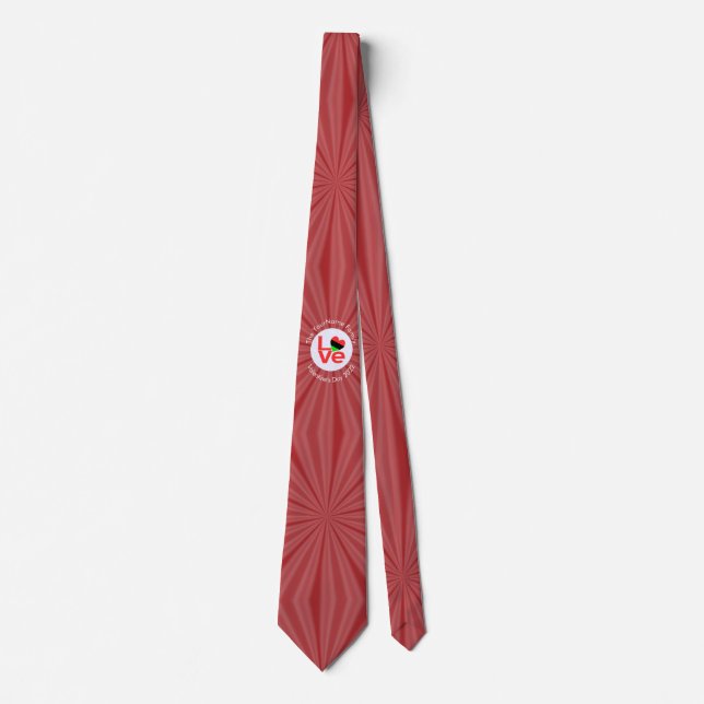 Gravata African American Red Letters LOVE Flag Personalize (Frente)
