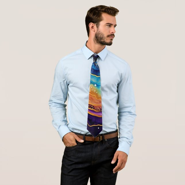 Gravata Agate Art Neck Tie (In Situ)