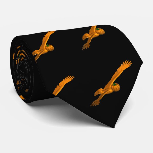 Gravata Águia Careca Com Cabeça de Abóbora (Rolled)
