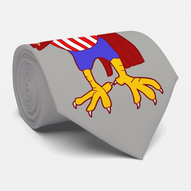 Gravata Águia Patriótica dos EUA Tio Sam Necktie (Rolled)