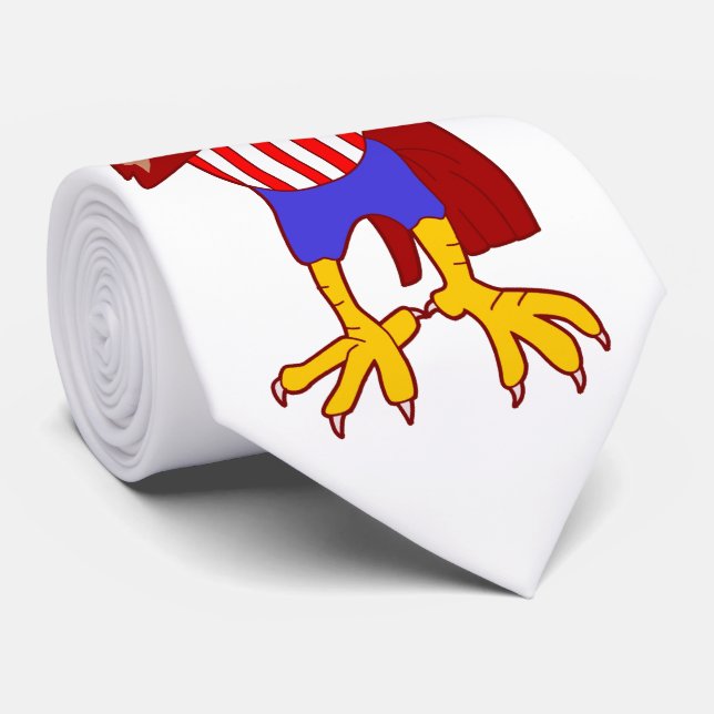 Gravata Águia Patriótica dos EUA Tio Sam Necktie (Rolled)