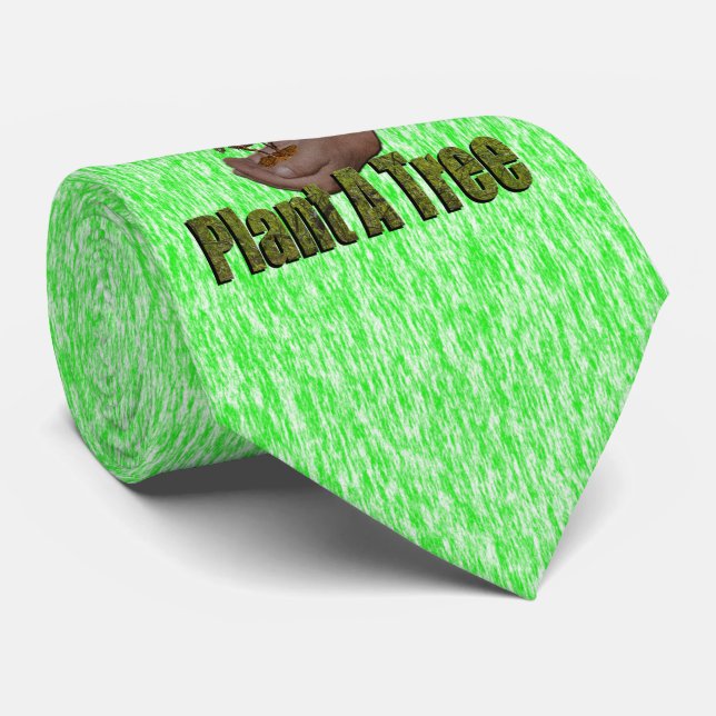 Gravata Ajude A Mãe Natureza, Plante Uma Árvore. (Rolled)