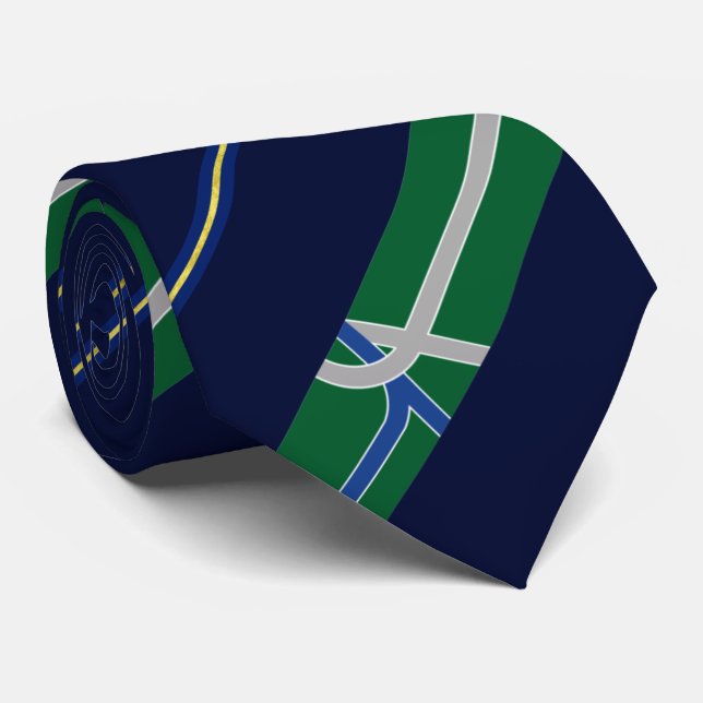 Gravata Albany (Oregon), bandeira da cidade, Neck Tie (Rolled)