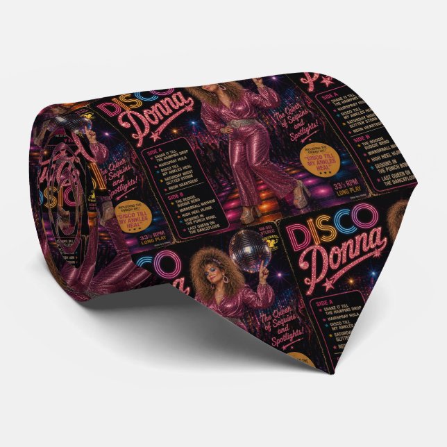 Gravata Álbum Disco Donna (Rolled)