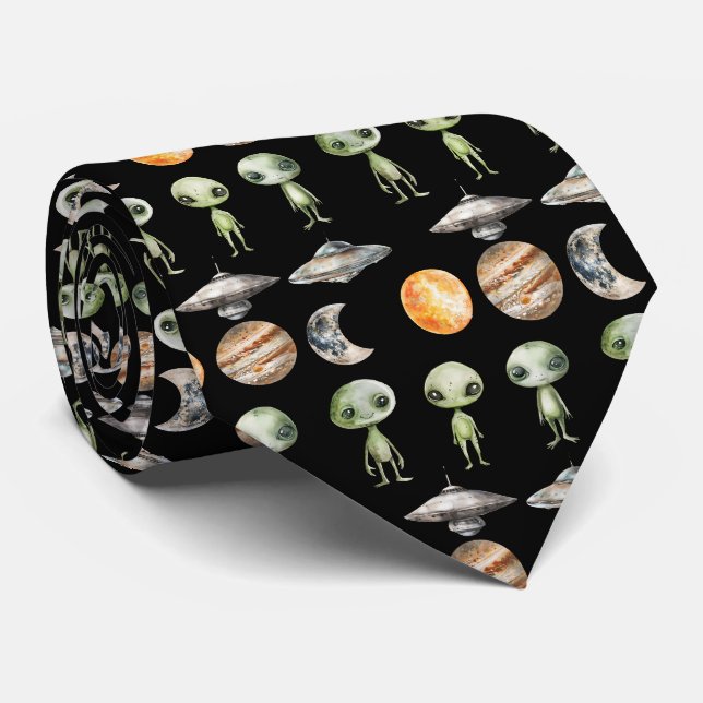 Gravata Alienígena e Espaçonave (Rolled)