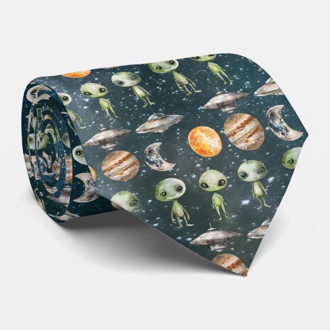 Gravata Alienígena e Espaçonave (Rolled)