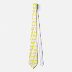 Gravata Aloha amarelo do Dachshund