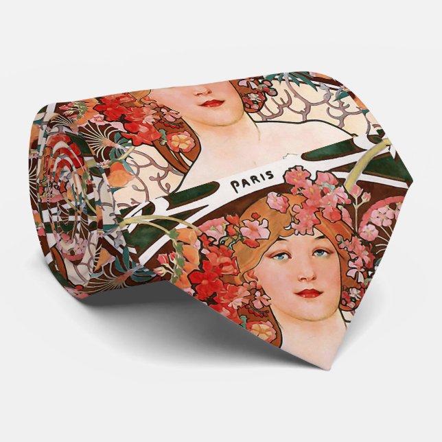 Gravata Alphons Mucha,"Reverie" (Rolled)