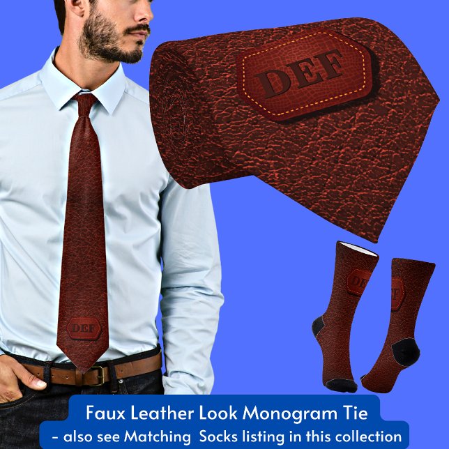 Gravata Alteração inicial, Crachá de aspecto do couro verm (Criador carregado)