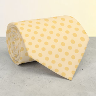 Gravata Amarela Boho com Pontinhos
