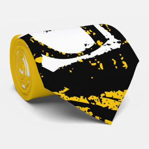 Gravata amarela monográfica moderna