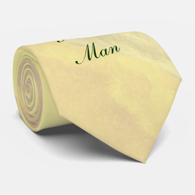 Gravata Amarelo Floral Best Man Tie (Rolled)