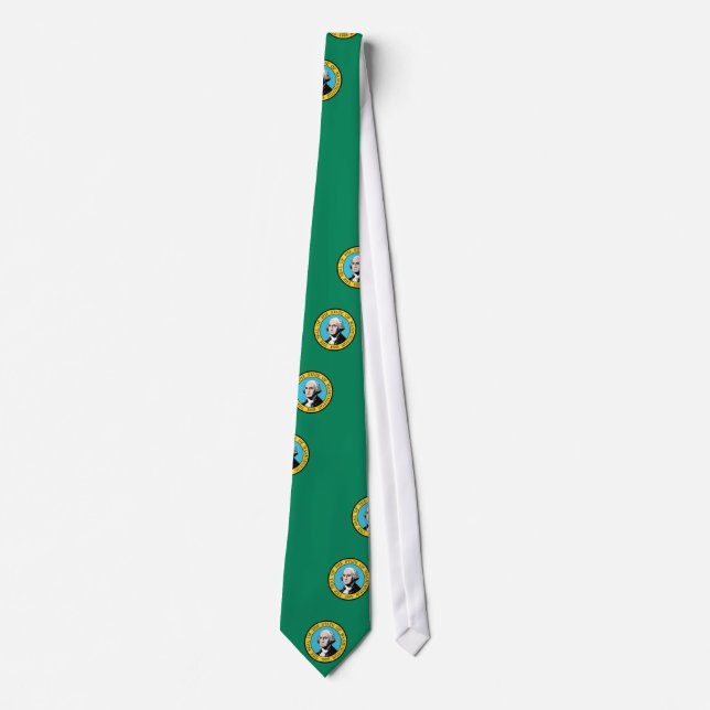 Gravata Amarra com Bandeira do Estado de Washington - EUA (Frente)