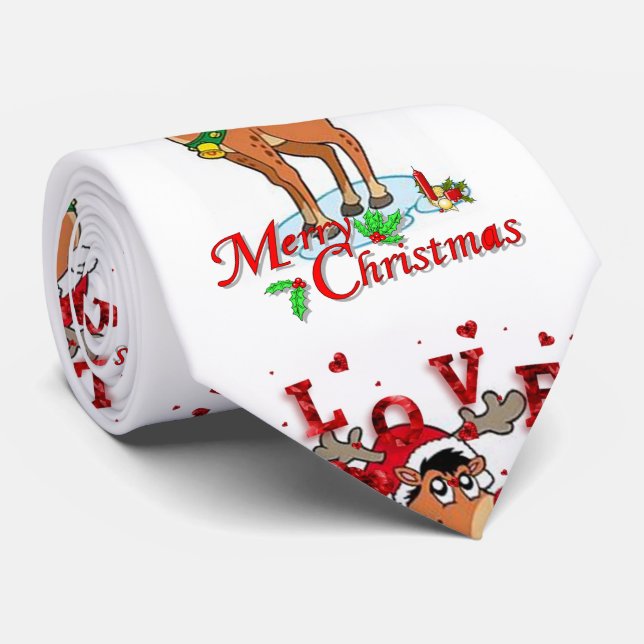 Gravata Amarra De Natal, Amor (Rolled)