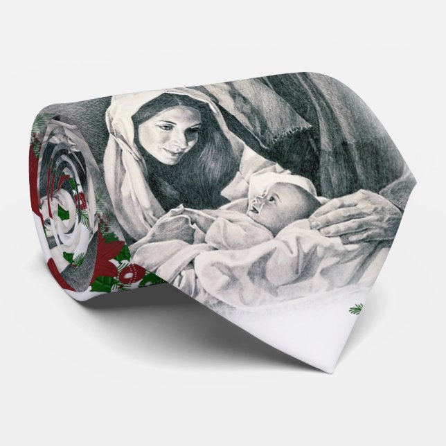 Gravata Amarra de Natal, Cristo de Jesus (Rolled)