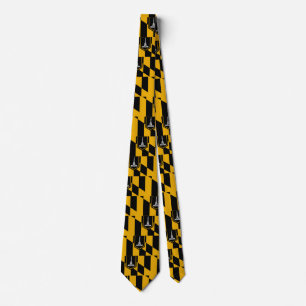 Gravata Amarre com Bandeira de Baltimore, Maryland, EUA