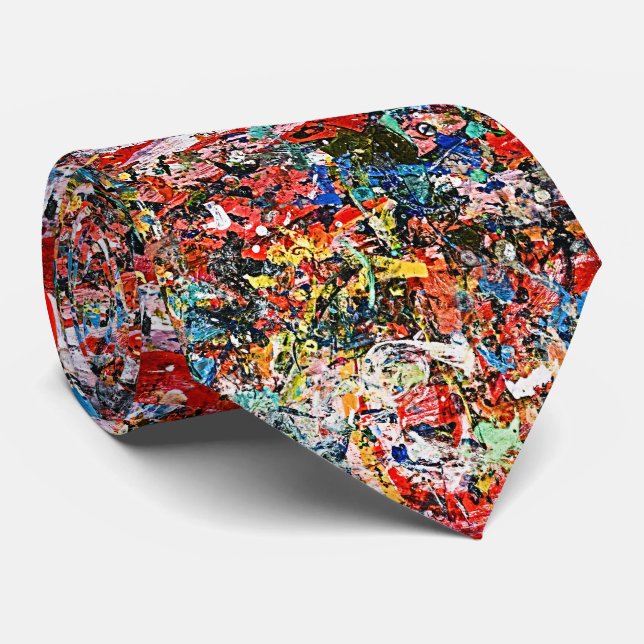 Gravata Amarre Seu Visual com Colorstorm Arte Moderna (Rolled)