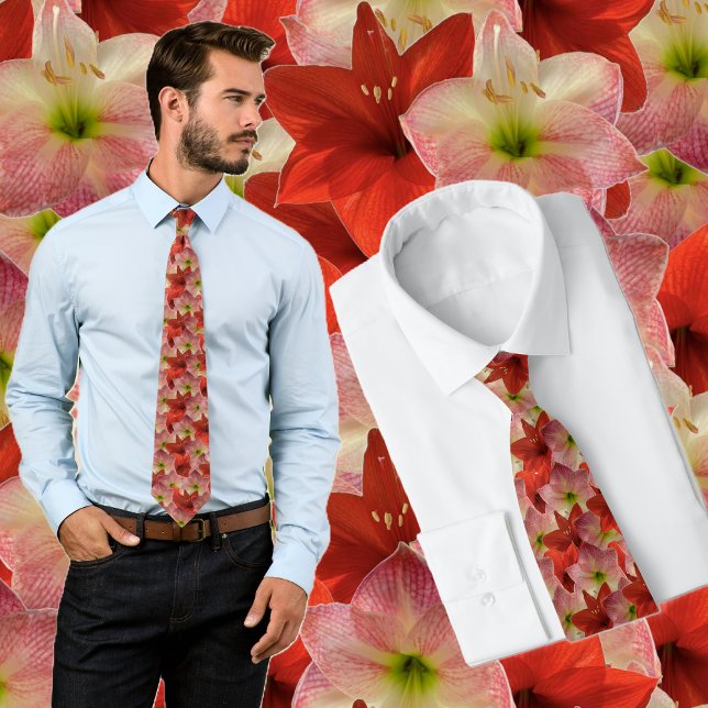 Gravata Amaryllis Flower Neck Tie (Criador carregado)