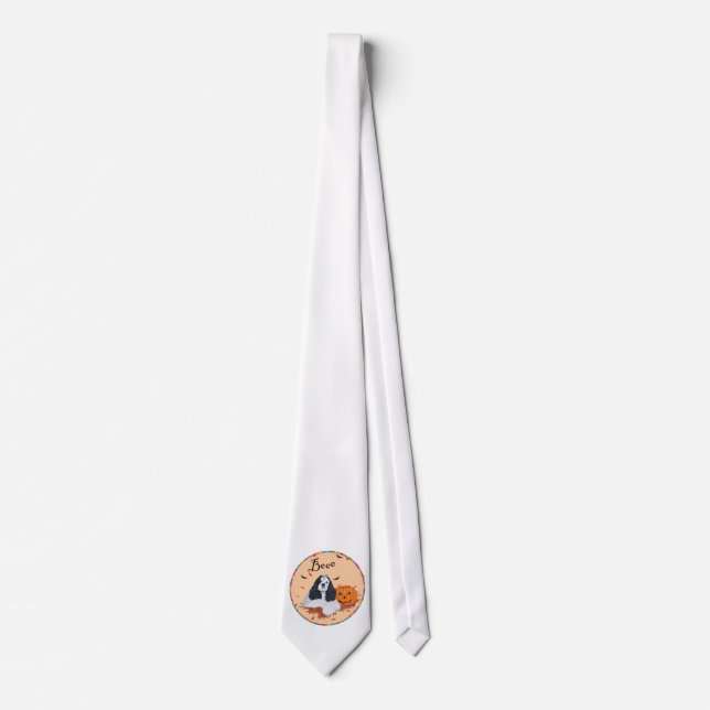 Gravata American Cocker Spaniel Halloween (Frente)