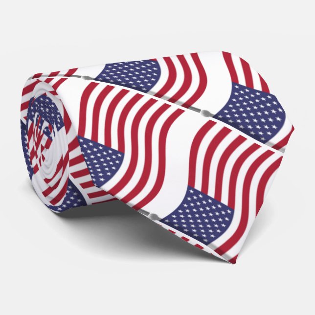 Gravata American Flag Tie (Rolled)
