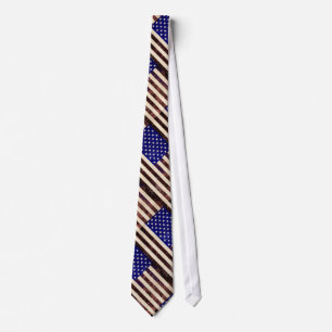 Gravata American Flag Vintage Grunge
