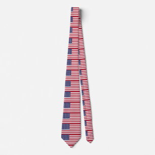 Gravata American United States USA Flag Tie