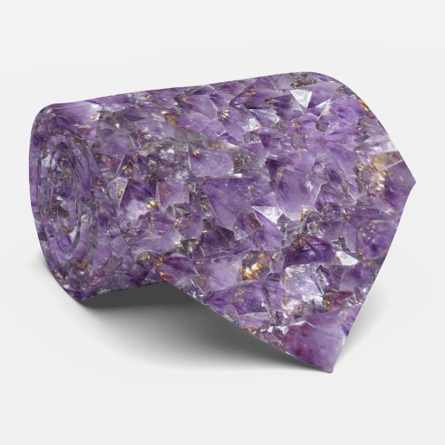 Gravata Amethyst Abstract Pattern (Rolled)