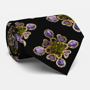Gravata Ametista, Diamantes, Artesanais, Emeralds