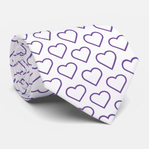 Gravata Amor Roxo - Adicione suas cores favoritas - Coraç