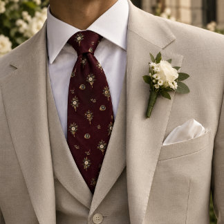 Gravata Anel de Sinete de Casamento Old Money Boutonniere