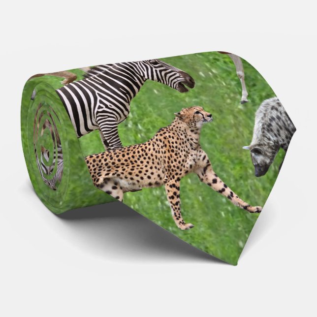 Gravata Animais Africanos (Rolled)