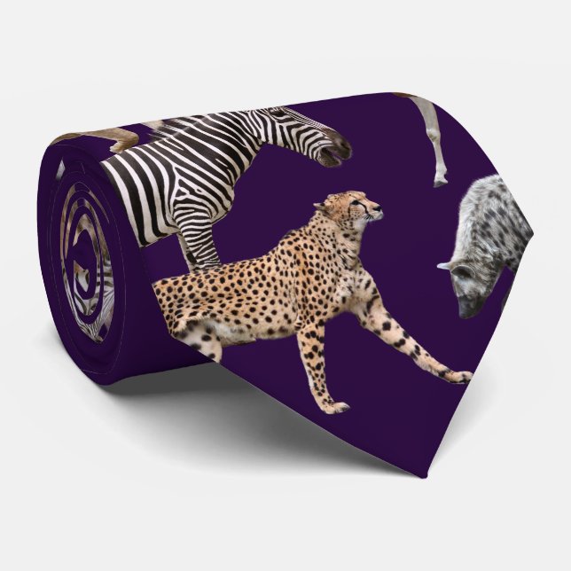 Gravata Animais Africanos (Rolled)