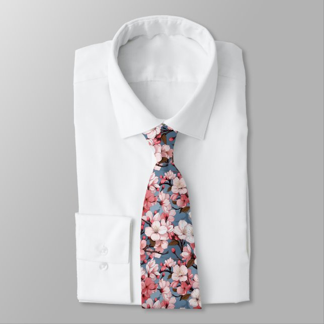 Gravata Anime Cherry Blossom Floral (Amarrado)