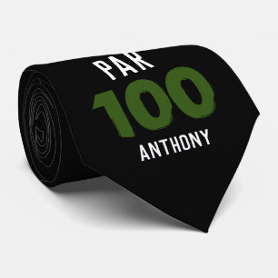 Gravata Aniversário Golfer Green 100th feliz Par de Pai